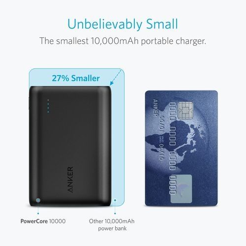 Anker PowerCore 10000 Batterie Externe Petite et Légère 10000 mAh avec  Technologies PowerIQ & VoltageBoost - Batterie Externe Compacte pour  iPhone, Samsung Galaxy et plus : : High-Tech