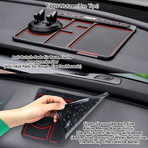 Accessoires Voiture,Tapis antidérapant rotatif sur 360 degrés