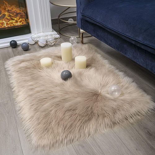 Venezia Tapis en fausse fourrure ( 100 x 60 cm ) ( Beige ) à prix