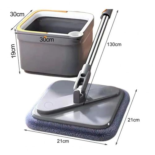 product_image_name-General-Serpillière carrée avec seau – Nettoyage humide et sec, rotation 360°, manche réglable-5