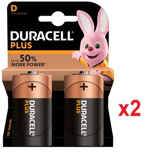 4 Piles LR20 D Alcaline 1.5V DURACELL ULTRA POWER