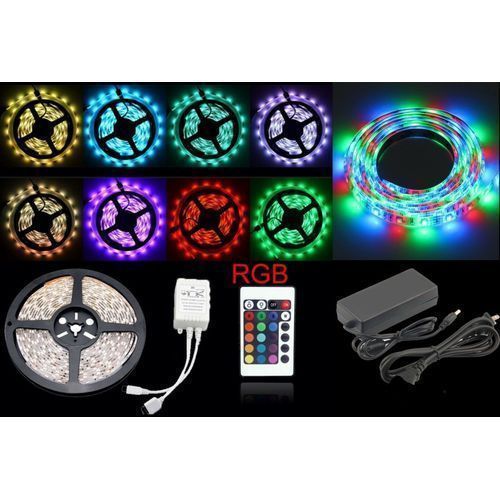 Ruban Led 5m,Kit de Changement de Couleur RGB 5050 Leds Avec