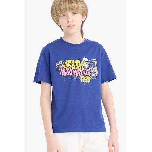 product_image_name-Defacto-تي شيرت مطبوع برقبة دائرية وأكمام قصيرة للأولاد-1