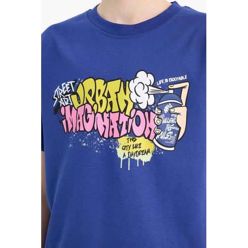 product_image_name-Defacto-تي شيرت مطبوع برقبة دائرية وأكمام قصيرة للأولاد-2