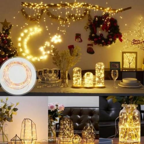 product_image_name-Generic-LED String night Light USB Copper Garland Decoration (Color Jaune)-7
