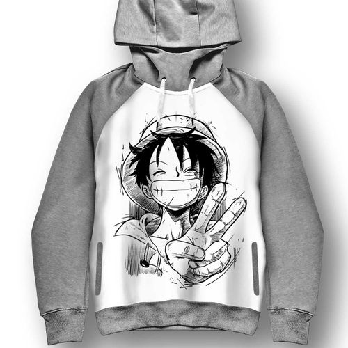 product_image_name-Generic-One Piece Hoodie - Sweat Luffy Laughing - Pull Manga - Anime Hood-1