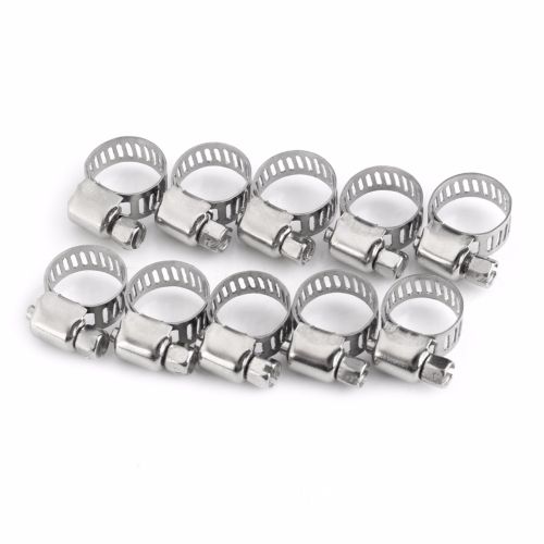 product_image_name-Generic-10Pcs Pinces de tuyau en acier inoxydable véritable, collier de serrage pour tuyau-4