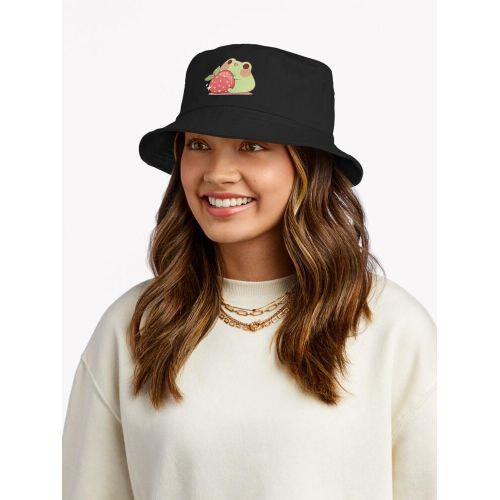 product_image_name-Generic-Chapeaux Bob noire Unisexe Grenouille à la fraise de bonne qualité-3