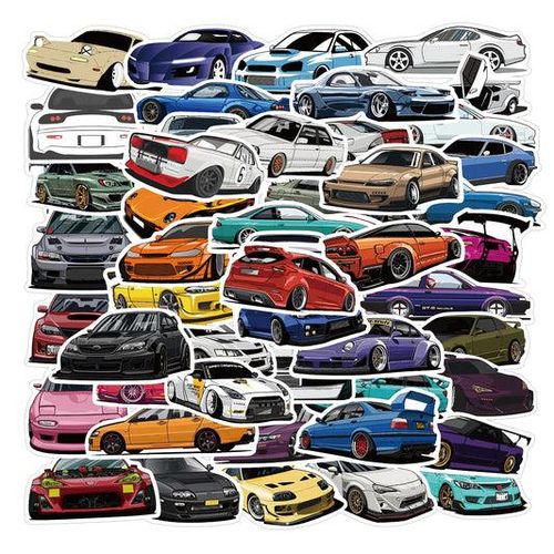 product_image_name-Generic-50pcs JDM Car 2 Stickers-1