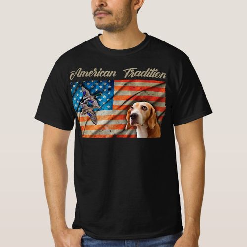 product_image_name-Generic-Funny American Tradition Duck Hunting Fohound Dog T-Shirt unique design - t shirt tres bon qualite-1