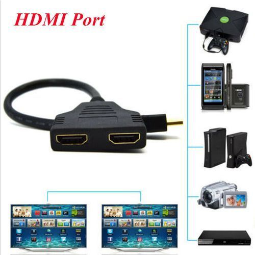 Adaptateur et convertisseur Straße Tech Câble Répartiteur HDMI 1 Entrée  mâle 2 Sorties femelles - Connecter HDMI à 2 périphériques - ®