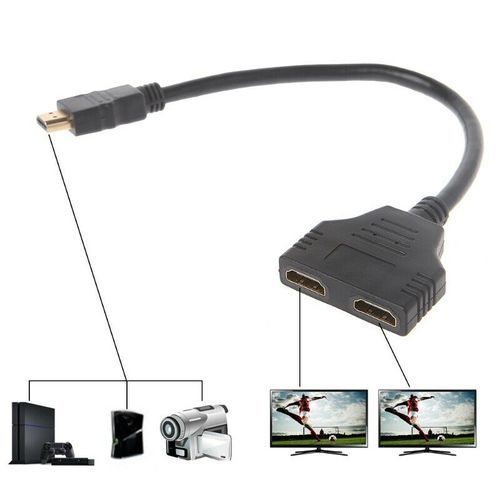 Répartiteur en Y HDMI 2 Double Port 1080P, câble adaptateur mâle à Double  femelle 1 en 2 sorties, convertisseur HDMI, cordon de connexion - AliExpress