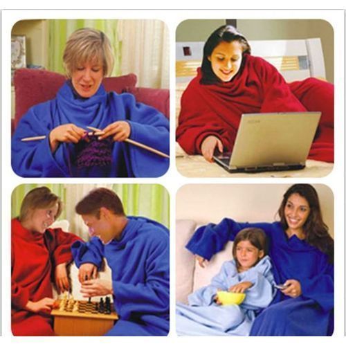 SNUGGIE - La couverture portable originale qui a des manches, chaude,  confortable, polaire super douce, couverture fonctionnelle avec manches et  poches pour adultes, femmes, hommes, comme on le voit à la télévision 