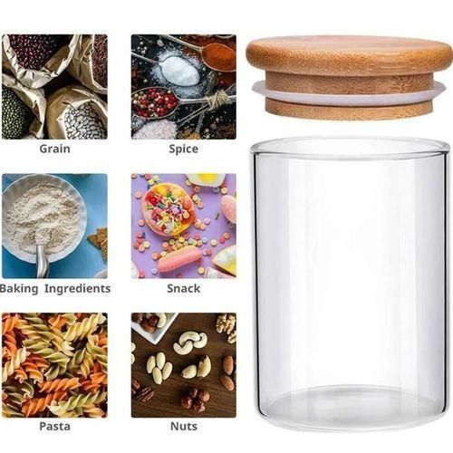 product_image_name-Generic-Lot de 3 bocaux en verre, Boites hermétiques avec couvercles en bambou-4