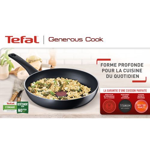 Tefal Poêle 32Cm Generous Cook - Antiadhésive - Tous Feux Dont