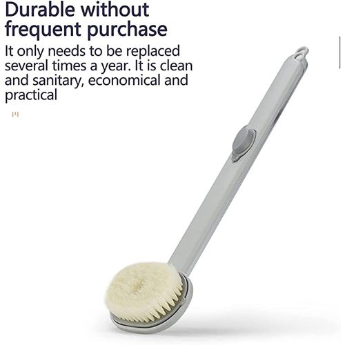 Generic Brosse de nettoyage avec manche long en acier inoxydable graphite  pour la vaisselle à prix pas cher