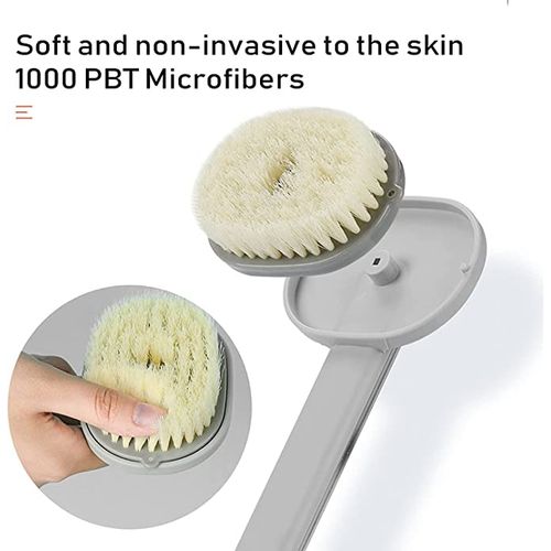 Brosse de bain à long manche, brosse de douche longue et douce