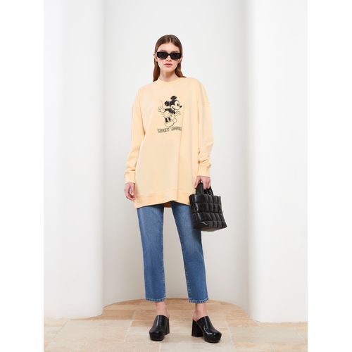 Lc Waikiki Tunique en coton manches longues pour femmes avec col