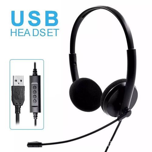 Generic Casque Filaire USB Avec Micro Pour Centre D'appels De Bureau sans  bruit à prix pas cher