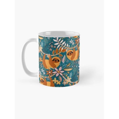 product_image_name-Generic-Joyeux Boho Paresseux Floral Mug classique-2