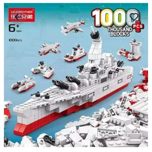 product_image_name-Generic-Jeu de Construction 6 en 1 – 1000 Pièces Éducatives, bateau de guerre, militaire -6
