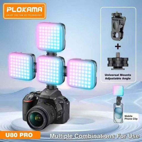 product_image_name-PLOKAMA-Mini Photography Lamp  U80 Pro Portable RGB LED Light – Mini Photography Lamp Video Light for Mobile-5