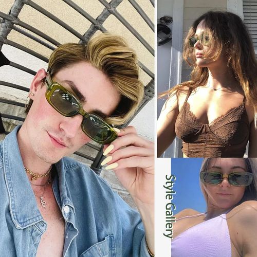 product_image_name-Generic-نظارات شمسية ريترو مستطيلة يونيسكس حماية 400 – أخضر-5