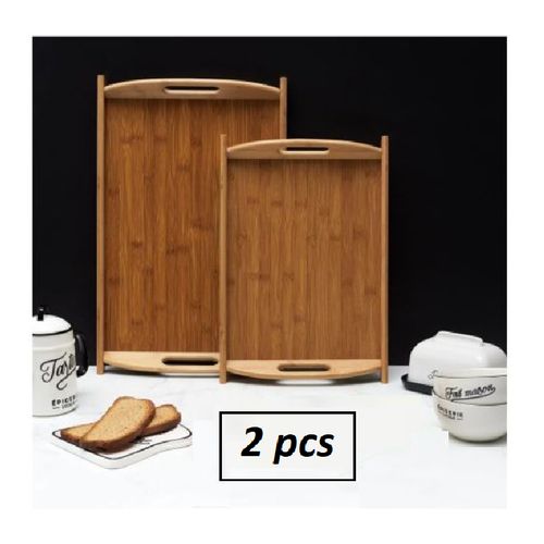 Kenz set de 2 plateaux en bambou, Plateau Repas - Parfait pour