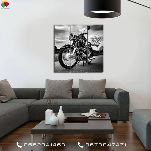 Tableau Moto Noir et Blanc