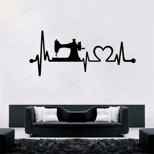 product_image_name-Generic-Sewing Machine Heartbeat Lifeline Wall Decal Sticker Love To Sew-3
