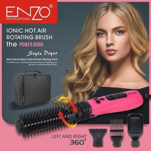 product_image_name-Enzo-Sèche-cheveux Brosse Chauffante 4 En 1 Pro 1500W Ionique pour défriser les cheveux EN-746B-5