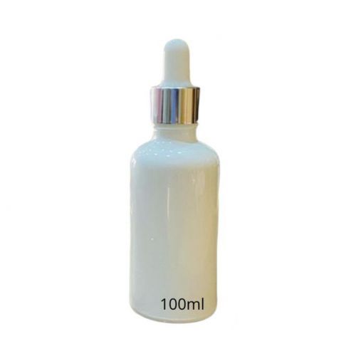 Flacon compte-gouttes blanc 100ml avec pipette