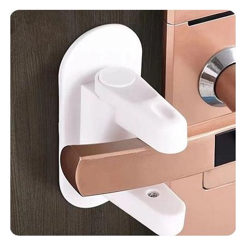 product_image_name-Generic-2X Serrure de sécurité pour poignée de porte, multifonction, pour bébé et enfant, anti-rotation, professionnelle, loquet de sécurité.-5