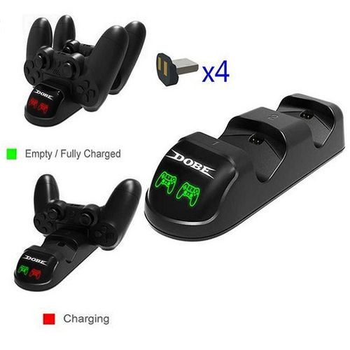 Dobe Chargeur Manette Sans Fil PS4 PlayStation 4 Magnétique + 4 Micro-USB à  prix pas cher