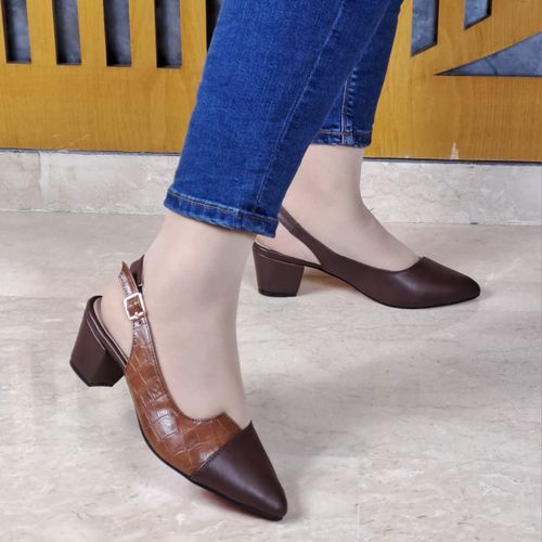 Escarpin croco marron cheap