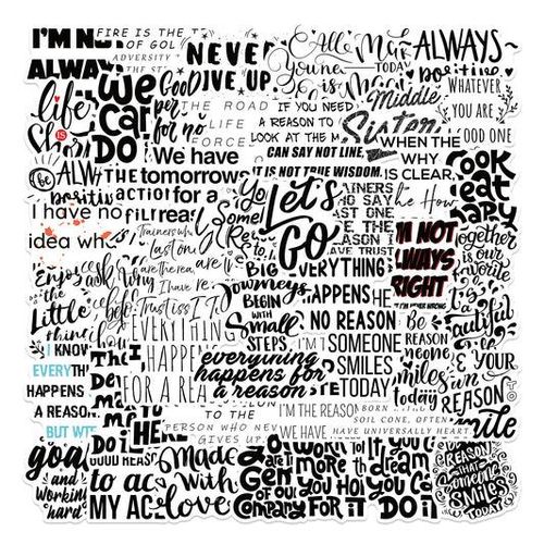 product_image_name-Generic-50pcs Short Quotes Stickers-1
