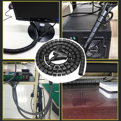 Generic Organisateur d'enveloppe de fil de câble Tube en spirale Enrouleur  de câble Protecteur de cordon Tuyau de stockage de fil de gestion flexible  à prix pas cher