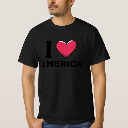 product_image_name-Generic-I Love America Patriotic Usa 4th July Proud Americ T-Shirt unique design - t shirt tres bon qualite-1