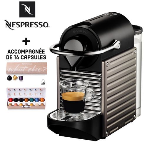 Nespresso Pixie machine a capsule 19 bar +14 Capsules offerts à