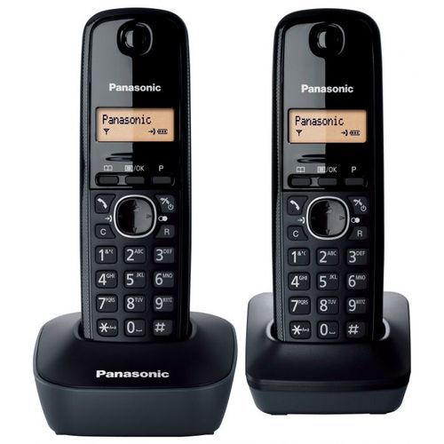 Panasonic Téléphone Fixe Duo Sans fil KX-TG1612 - Affichage LCD à deux  lignes à prix pas cher