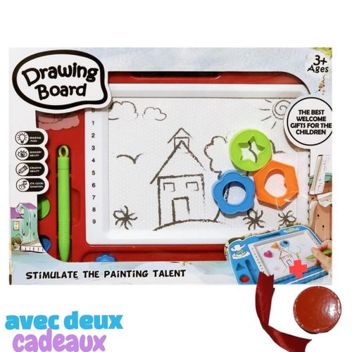 Generic Planche à dessin magnétique effaçable crayon & timbres jouet  éducatif Ardoise magique à prix pas cher