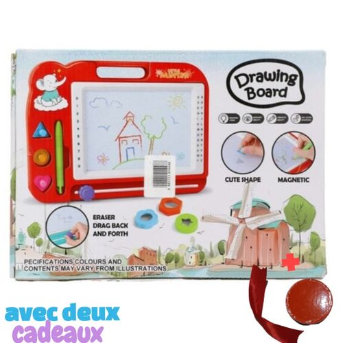 Generic Planche à dessin magnétique effaçable crayon & timbres jouet  éducatif Ardoise magique à prix pas cher