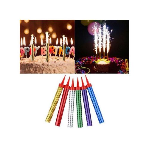 Generic 3 pcs Bougies d'anniversaire magique multicolores décor de gâteau à  prix pas cher