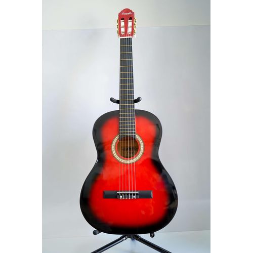 product_image_name-Fitness-Guitare Classique 4/4 Rouge+Noir avec Truss Rod Ajustable-6
