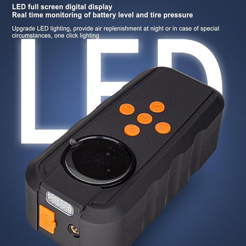 product_image_name-Generic-Démarreur de batterie portable - Pompe gonflable avec écran LED, démarreur de secours pour voiture-  Chargeur portable 12 V avec écran LED plein écran - Démarreur de batterie léger et sans fil, gonflage rapide-3