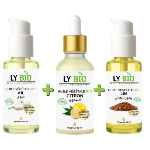 product_image_name-LY BIO-PACK HUILE AIL 50ML - POMPE + HUILE CITRON 50ML - PIPETTE + HUILE LIN 50ML - POMPE-1