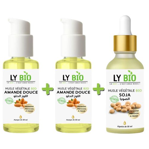 product_image_name-LY BIO-PACK 2 X HUILE AMANDE DOUCE 50ml - POMPE + HUILE SOJA 50ML - PIPETTE-1