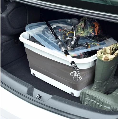 product_image_name-Bee home-صندوق تخزين قابل للطي على عجلات 45 لتر-2