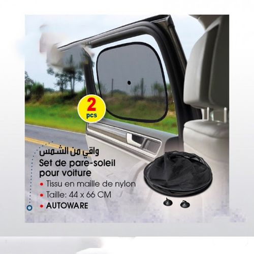 Pare-soleil universel pour vitres latérales de voiture, 2 pièces, rideaux  en maille noire, n'affectant pas la visibilité, fixés par des ventouses, Mode en ligne