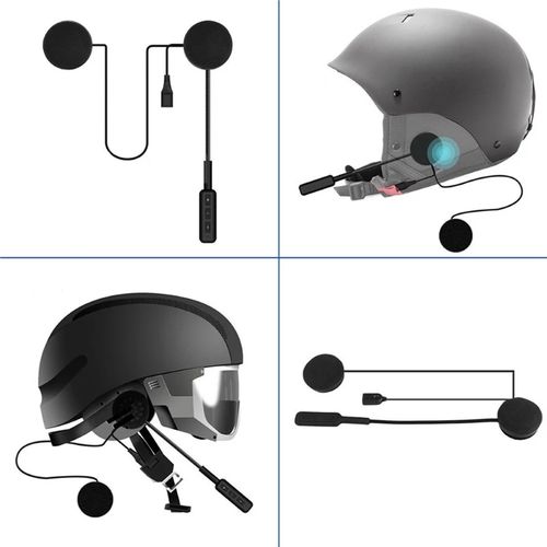 Generic Écouteurs sans fil Bluetooth pour moto, mains libres, casque  d'écoute, stéréo, musique, haut-parleur, appel automatique à prix pas cher